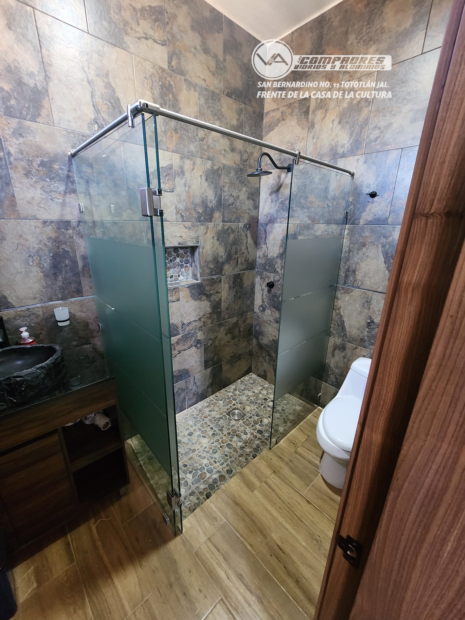 Division de baño escuadra fijo