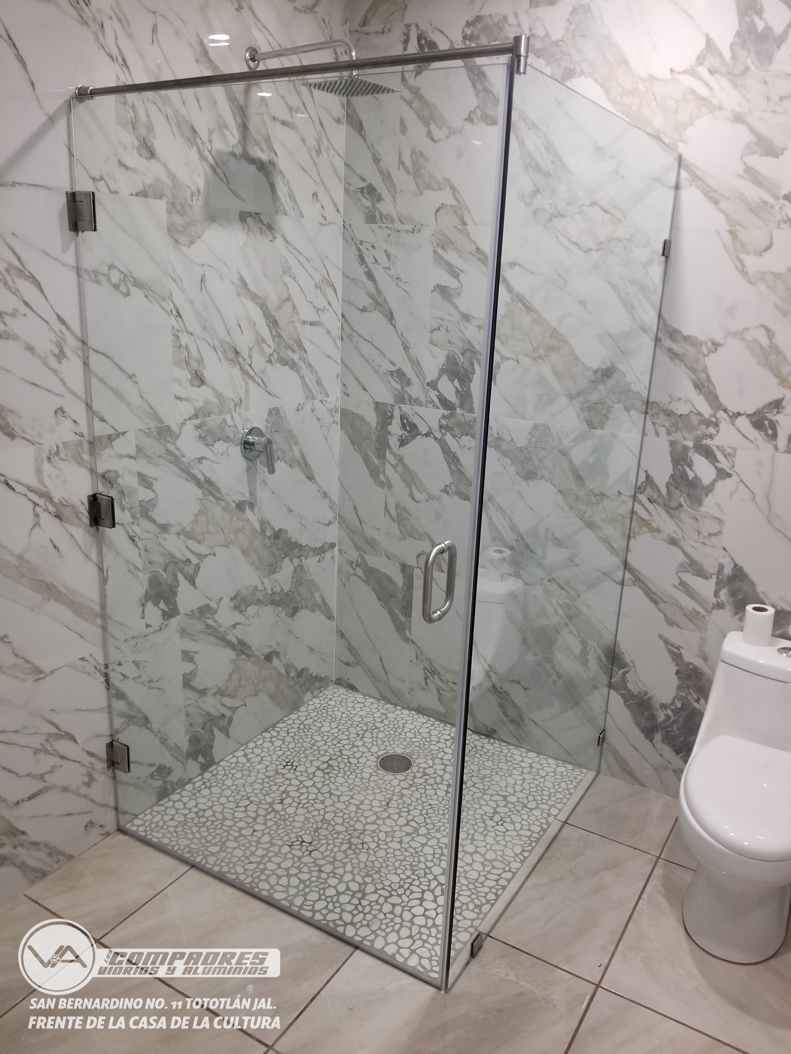 Division de baño escuadra fijo