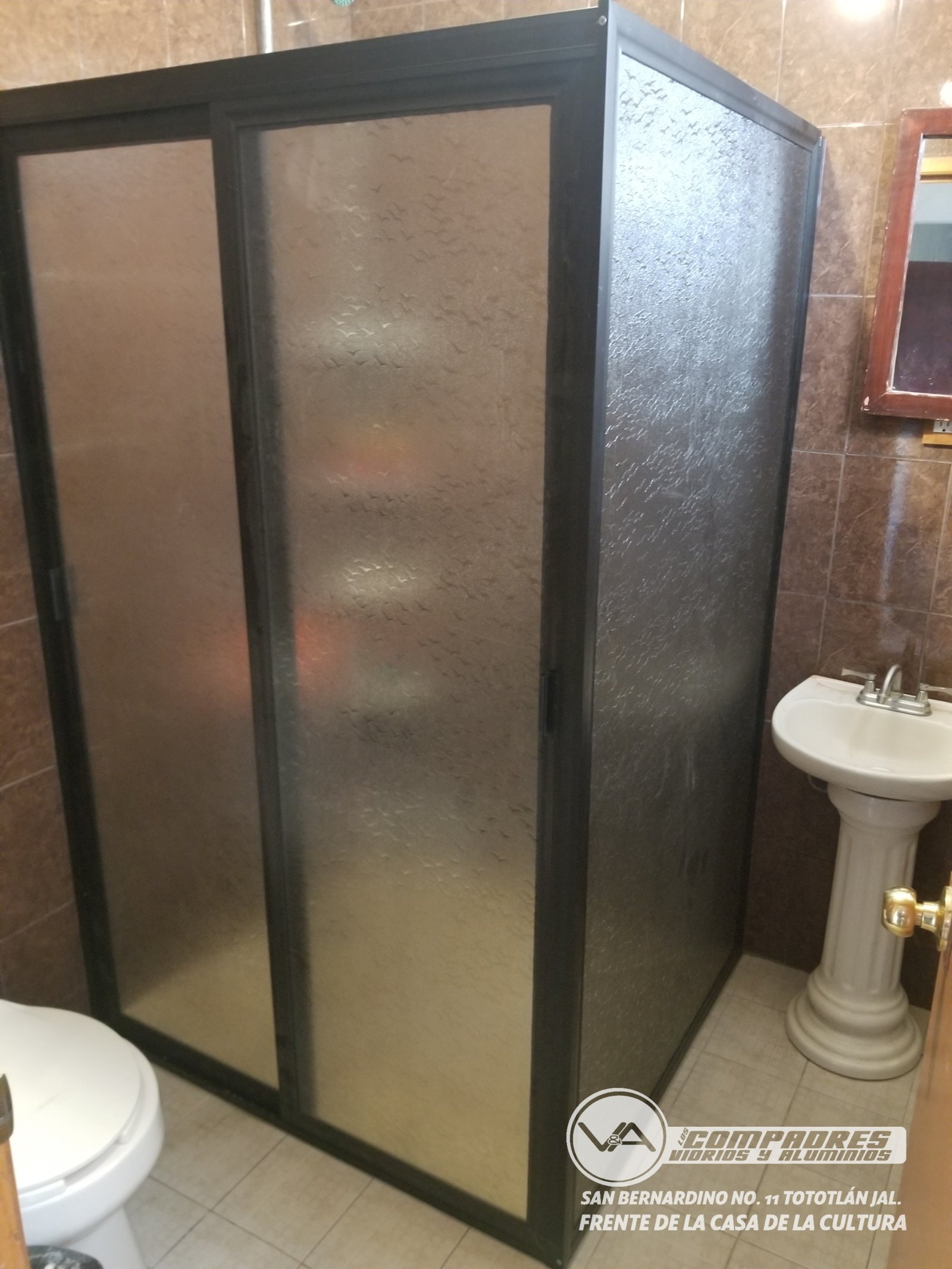 Division de baño escuadra fijo