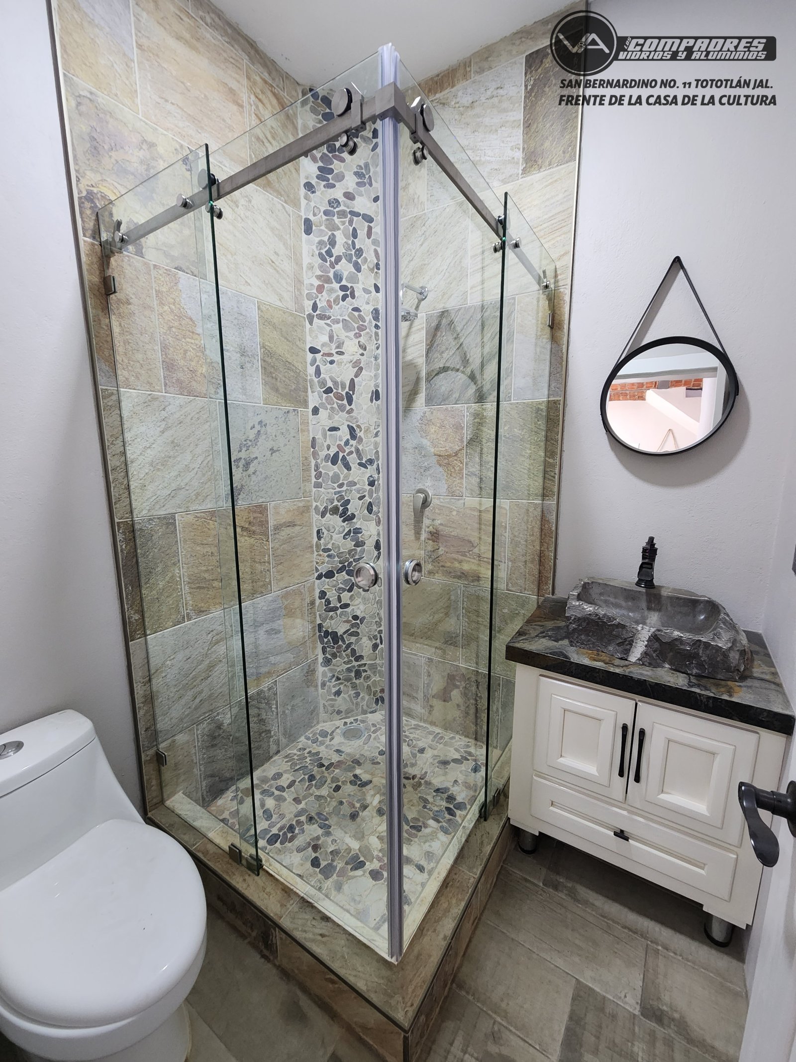 Division de baño escuadra 9mm bacalar